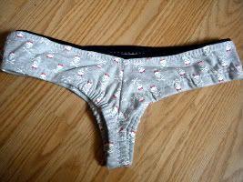Tiny Bow Cotton Thong Underwear sm/med