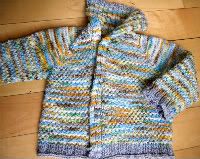 Camping Jacket 12-18mth  Airplane on Licorice Aran Twist by Shy Violet