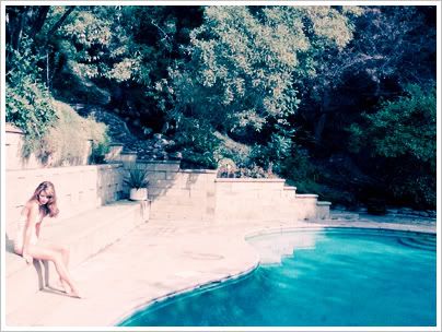 girl by pool