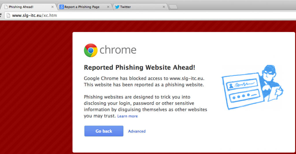 blocked Phishing website