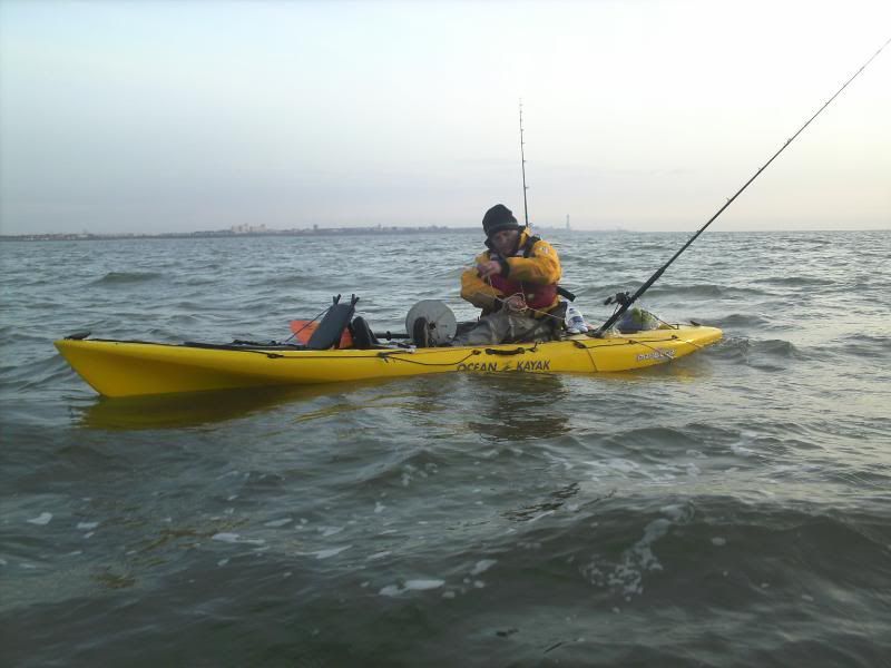 Anchoring in a kayak for fishing