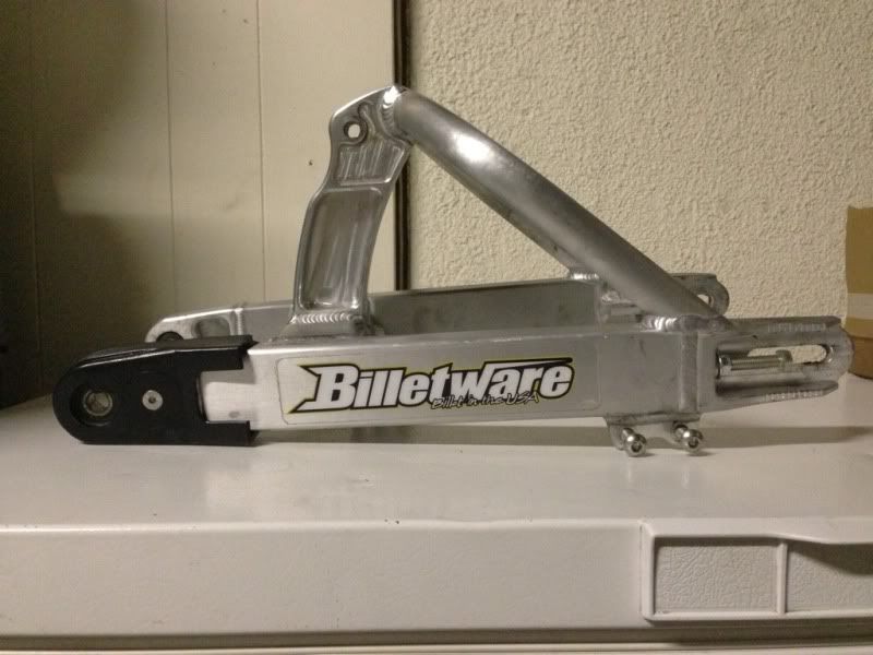 Billetware long travel Swingarm with long travel race tech