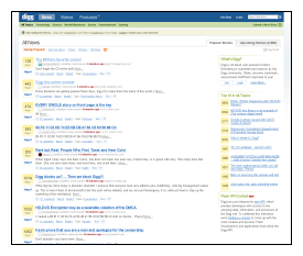 [Image: Screenshot of Digg homepage]