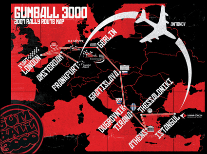 [Gumball 3000 route for 2007]