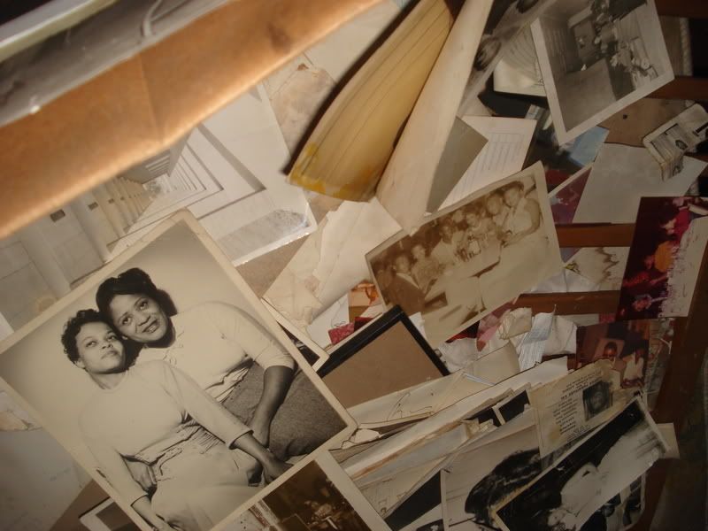Photos left behind in a now-demolished hotel