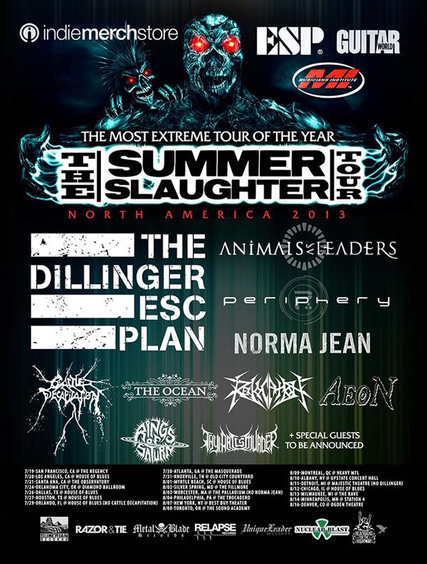 Summer Slaughter Tour Dates Announced in Metal News ( Metal