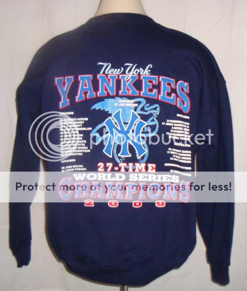 Yankees Navy L World Series 2009 Crew Neck Sweatshirt | eBay
