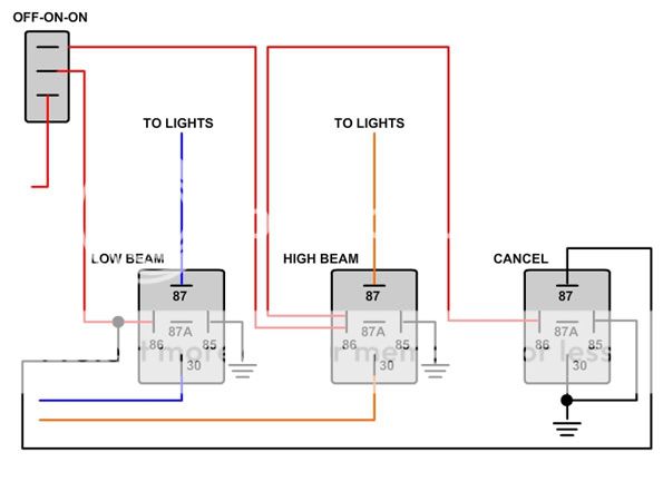 Cancel Low Beam With Relay - Shoptalkforums.com