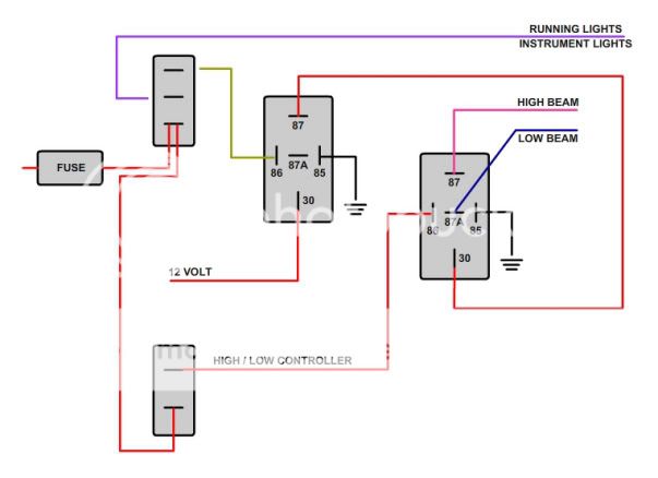 Cancel Low Beam With Relay - Shoptalkforums.com