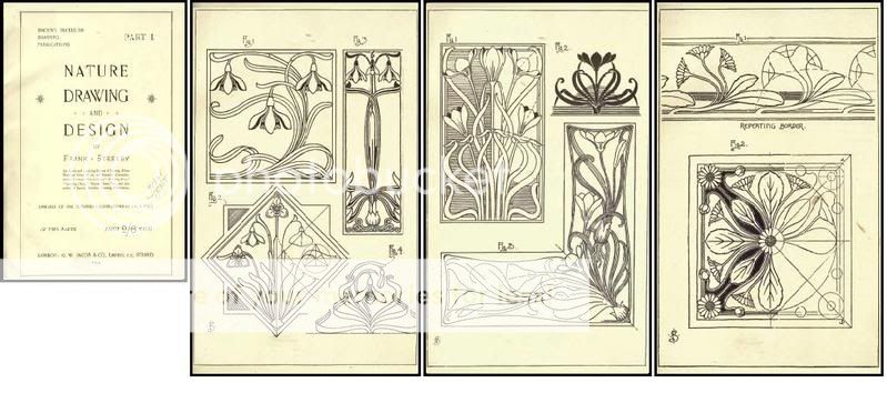 ART NOUVEAU 18 Vintage Textbooks on CD + CLIPART +FONTS  