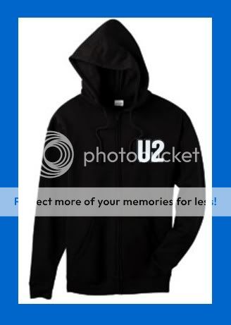 U2 BONO OFFICIAL LOGO HOODIE ROCK t shirt 80S NEW  