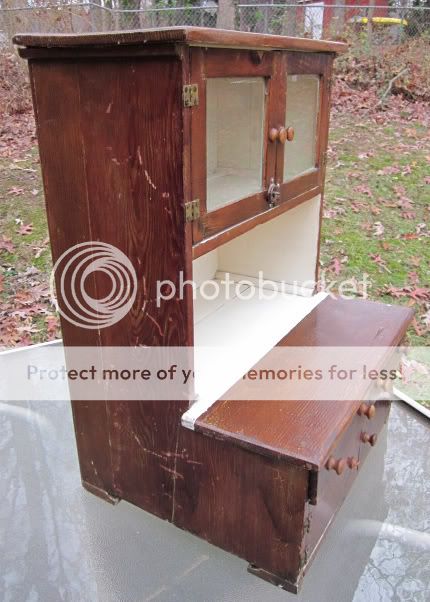 Vintage 1930s Rustic Apothecary Display Cabinet Hutch Mini Sideboard