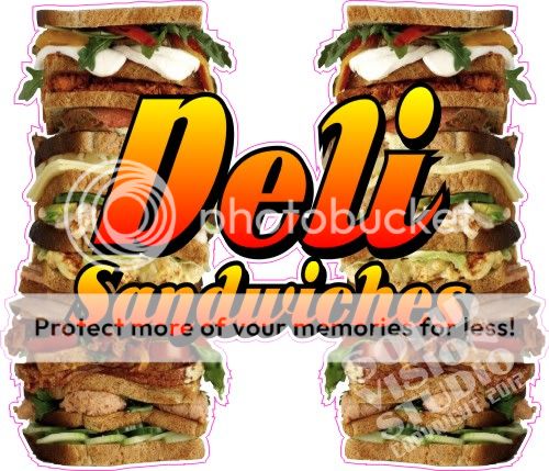 14 Deli Sandwiches Bar Restaurant Concession Trailer Vinyl Food Menu
