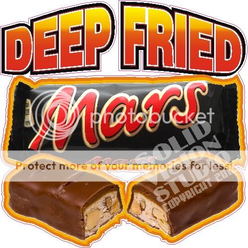 14" Deep Fried Mars Bar Candy Fun Treat Food Cart Concession Trailer Sign Decal