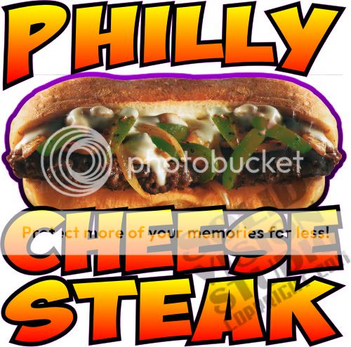 14 Philly Cheese Steak Concession Trailer Sign Decal  