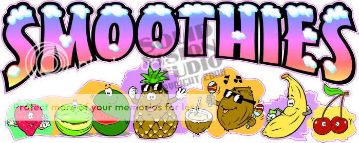 28 Fresh Fruit Smoothies Concession Trailer Sign Decal  